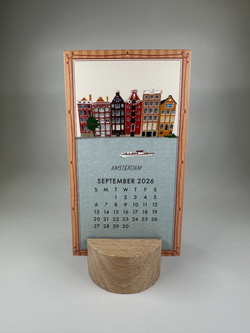 Molly & Rex European City & Landmark Desk Calendar - August 2026 - July 2027